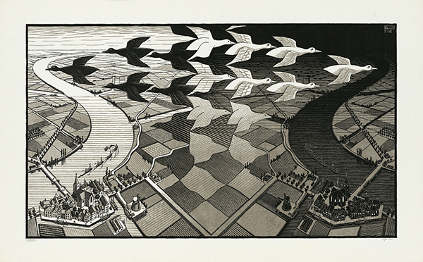 Escher01 Day and night