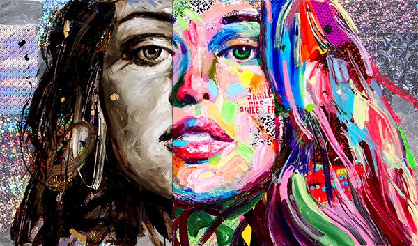 INTUITIVE ACT cm 100 x 170 diptych 2