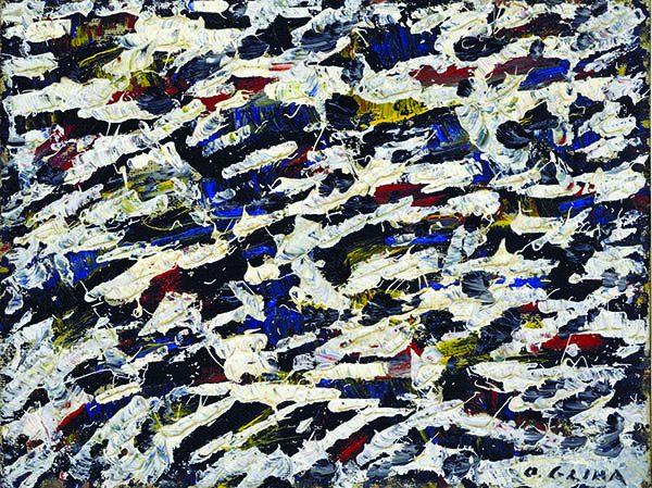 Oton Gliha Gromace Ol auf Leinwand 1975