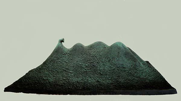 Sergio Zanni Paesaggio antropomorfo terracotta colorata