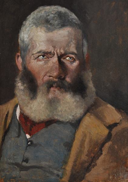 Giovanni Fattori - Ritratto di buttero - 1882-1885 olio su tavola - 40x 30 cm - collezione privata